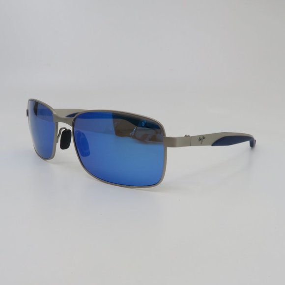 Maui Jim Shoal MJ797-17M Chrome/Blue Plus2 Polarized Sunglasses with Defects - Picture 3 of 8